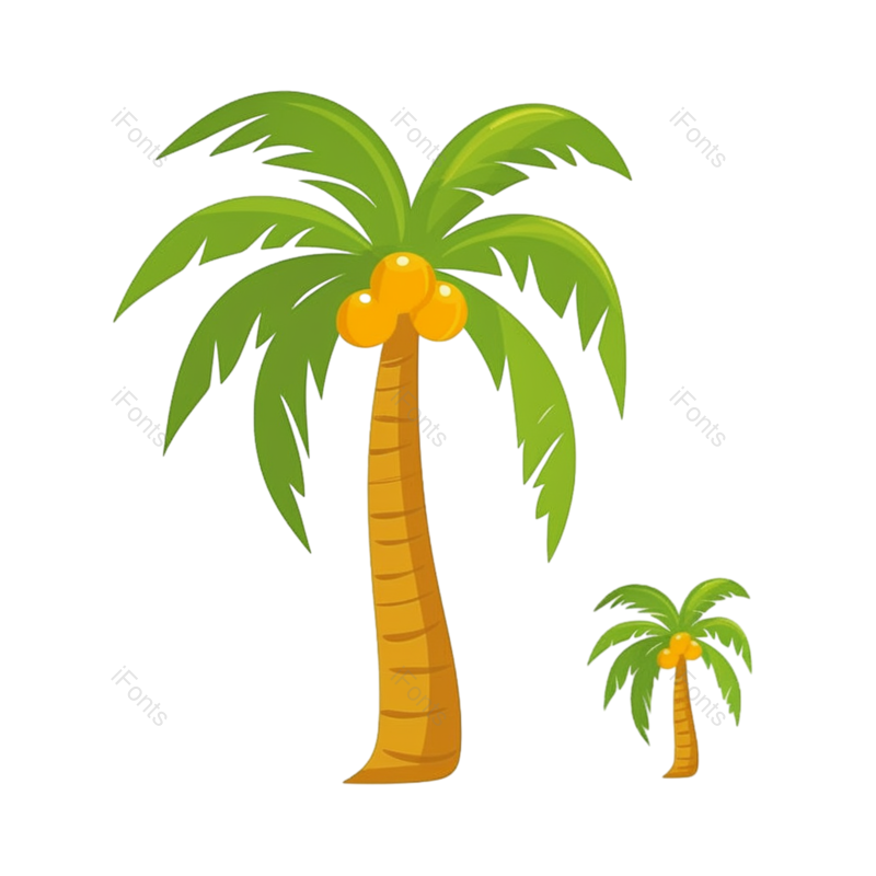 装饰图片,元素元素,椰子PNG,植物免抠素材